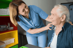 elderly in home care giver Parkinson’s Disease Causes and Symptoms