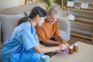 elderly in home care giver Medication Management Safe and Effective Treatment