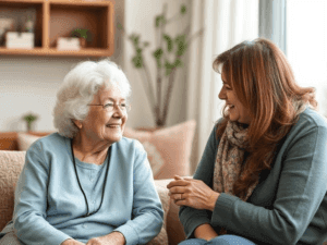 elderly care communication, family caregiver support, dementia care Ontario, professional caregiving, caregiver-family relationship, senior care communication,