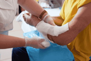 elderly in home care giver Wound Dressing Treatment Care
