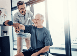 elderly in home care giver strength training Exercises