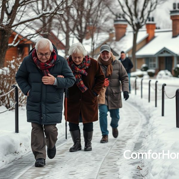 winter safety tips for elderly, protecting seniors in winter, elderly winter safety precautions, winter care for elderly parents