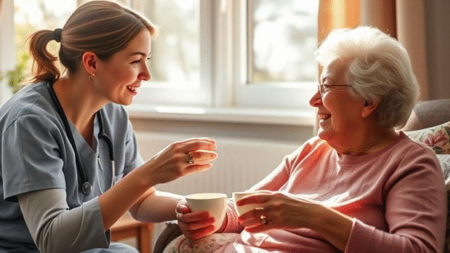 Compassionate and Skilled Caregiver Ensuring Resident Well-Being