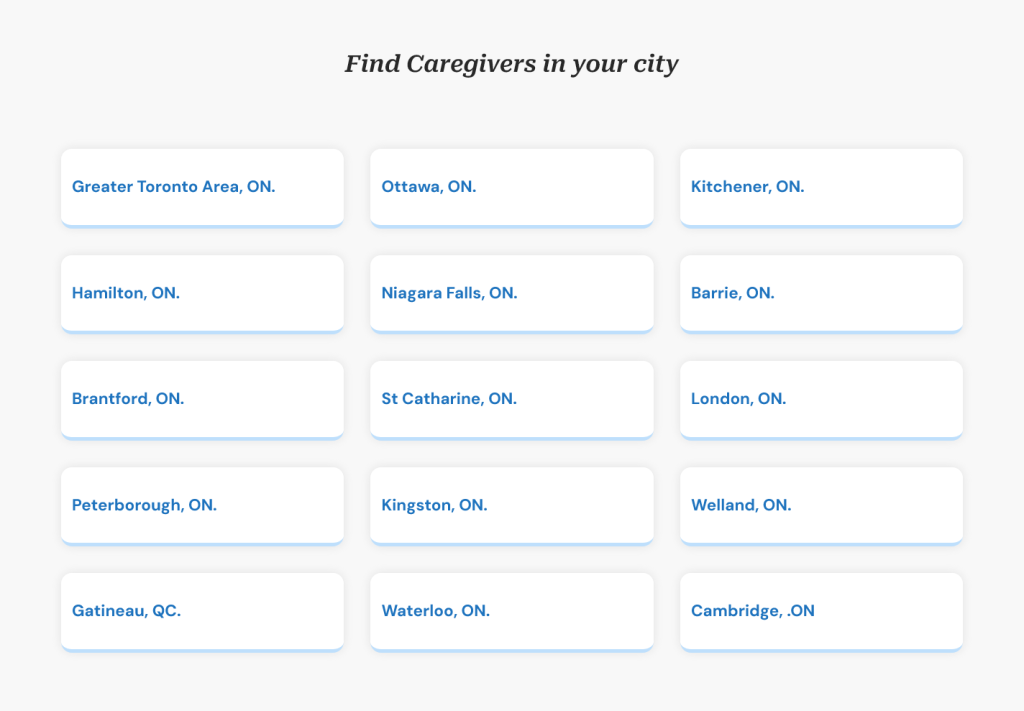 Find Caregiver in Cities